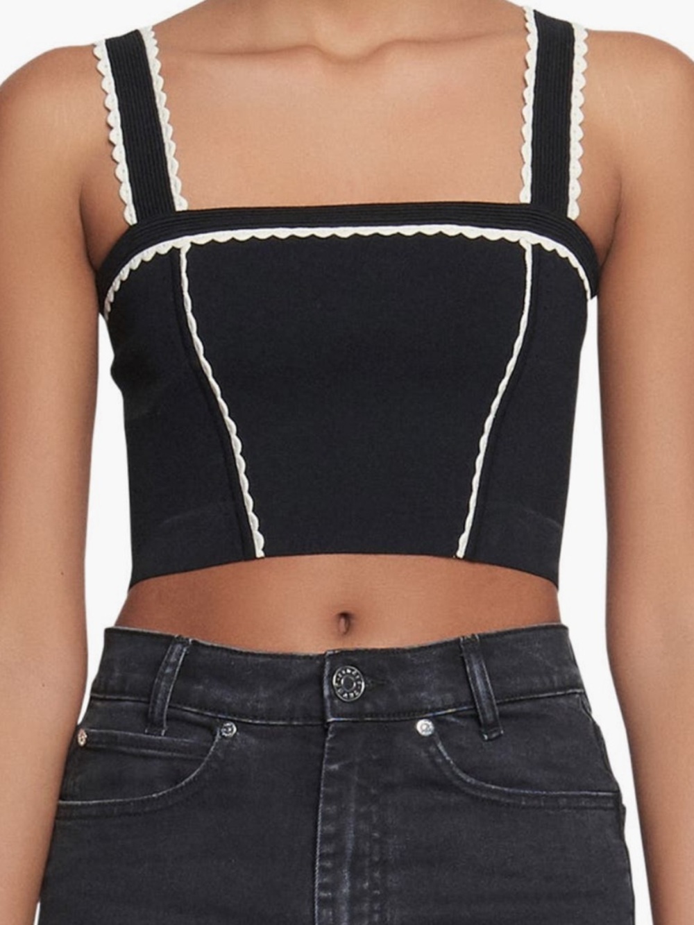 SANDRO PARIS Leanna Crop Knit Cardigan & Crop Tank Set - Picture 4 of 13